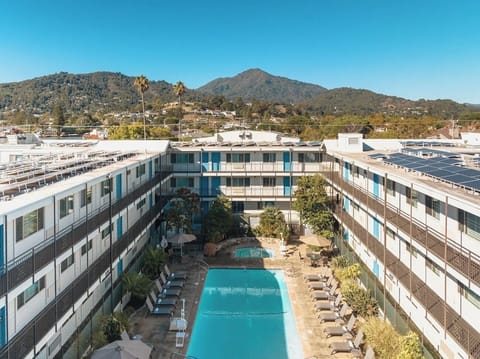 Soak up sunshine with a resort pool and mountain views.