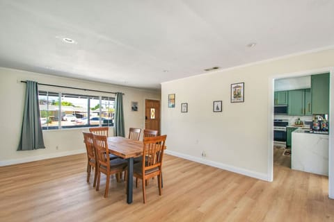 Dining space with seating for 6, ideal for gatherings and special moments.