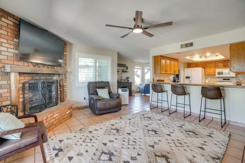 Living Room | Fireplace | Central A/C & Heating