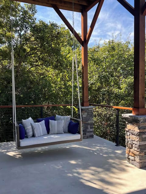 Relax on the lower deck swing