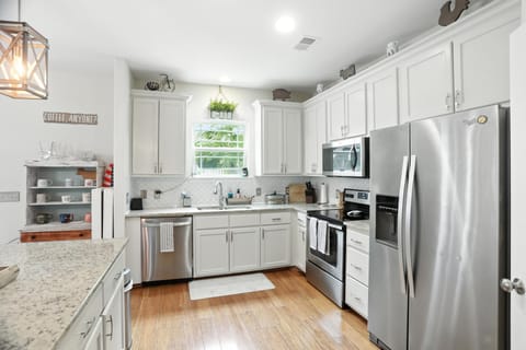 Indoors, Kitchen, Appliance, Refrigerator, Microwave