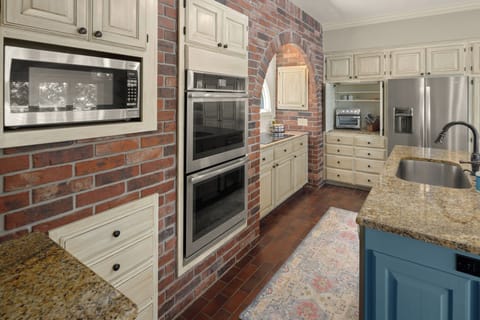 Double oven, microwave, griddle, air fryer, spices, olive oil, crockpot provided