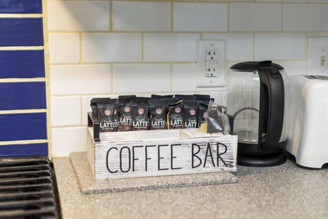 Kitchen: Coffee bar. Coffee maker, toaster.