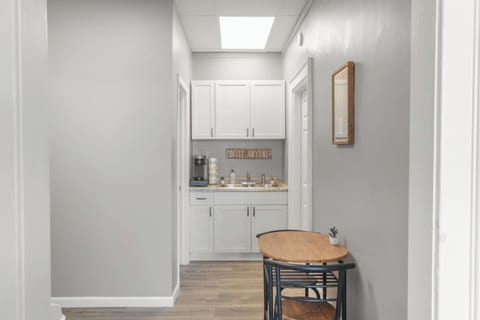 A cozy dining area, perfect for a romantic meal for two.