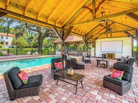 Lounge comfortably on our poolside couches.