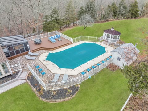 Private oasis with pool, deck, and gazebo, perfect for your relaxing getaway!