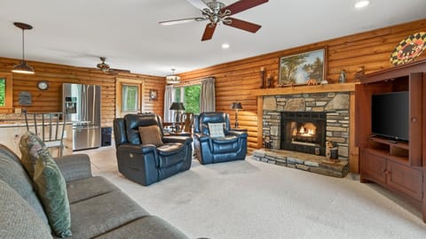 As you enter the home you find the living room