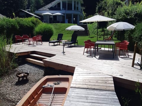 Wood, Umbrella, Outdoor Furniture, Furniture, Outdoor Table, Garden, Chair, Leisure, Hardwood, Deck