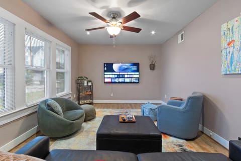 Great place for movie night on OLED TV or just talking