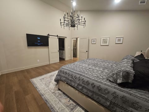 BEDROOM 1 - MASTER WITH KING BED AND TV