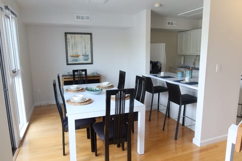 2nd fl Dining area overlooking deck off kitchen