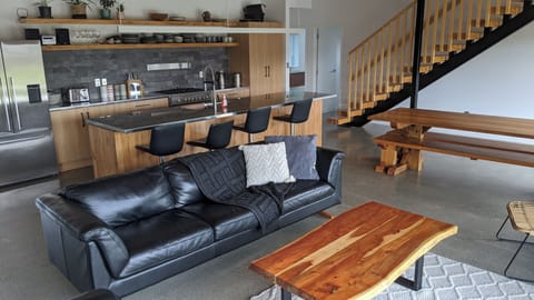 open plan kitchen / living / dining