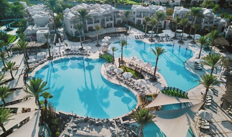 Take in the full resort poolscape from above.