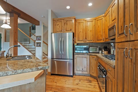 functional kitchen in the center of the house
