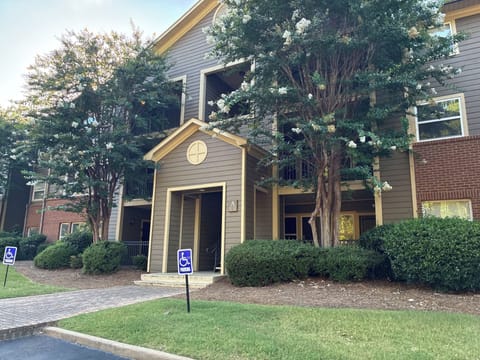 The front of the building