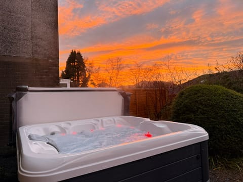 Unwind in the hot tub after a day on the fells.