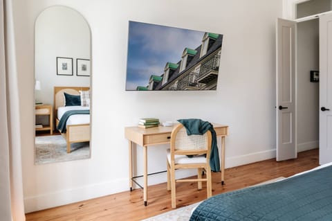 TV, Desk | King Bedroom w/ En Suite Bath | 1 of 2 Bedrooms on First Floor