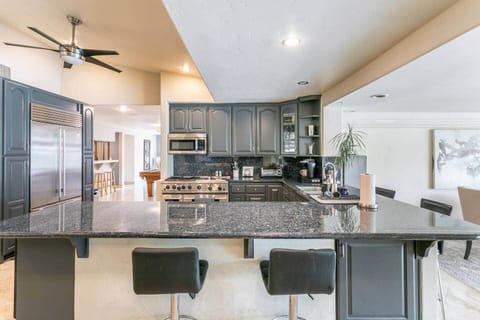 Bar stools for visiting with the cook or a quick bite.
