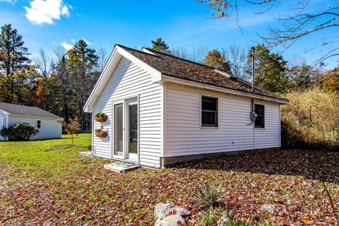 Side view of house of small cottage you are renting. 
