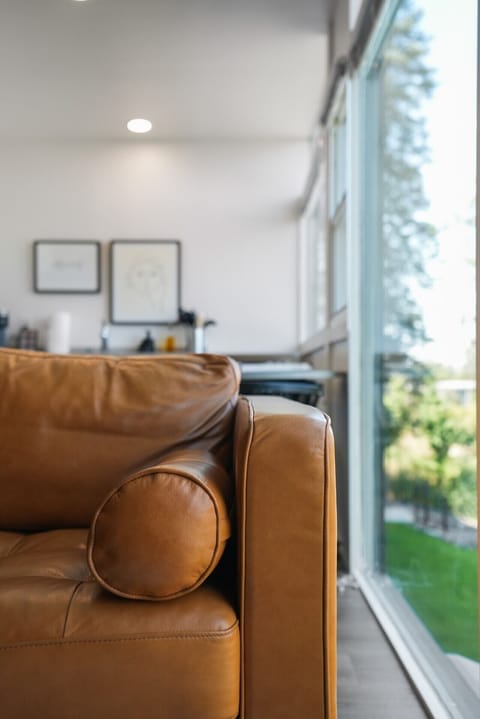 Light-filled by day, cozy and quiet by night.