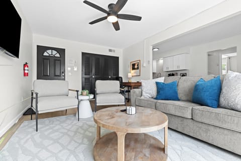 Spacious and inviting, this open-plan layout is perfect for relaxing or entertaining.