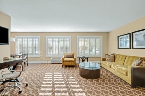 Stretch out in a spacious suite with sunshine and lounge seating.