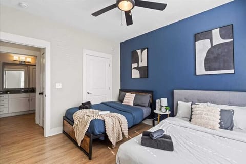 Step into this bedroom and feel the stresses of the day melt away as you sink into the plush bedding and enjoy the peaceful surroundings.
