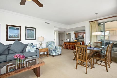 Open-concept island retreat with cozy living, dining, and gourmet kitchen HKK-334