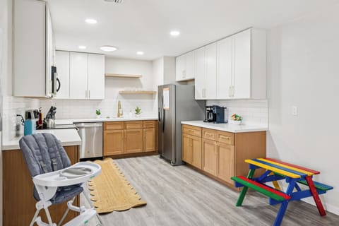 We've added some family-friendly features like the high chair and kid's picnic table