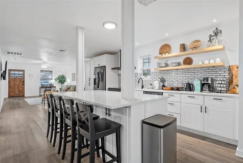 Spacious kitchen and living room 