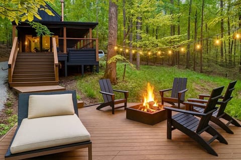Relax fireside with a direct view of the lake