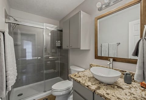 1st bathroom - full bathroom with walk in shower 