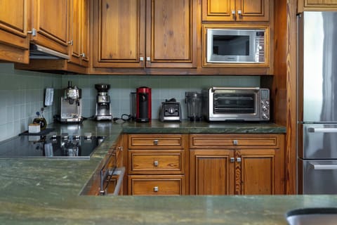 Fully equipped kitchen with mountain views and everything you need