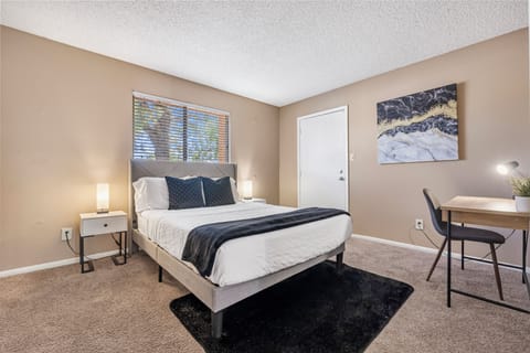 Comfortable and plush bedding.