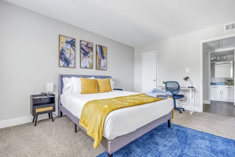  Peaceful bedroom with a plush queen bed and soft linens.