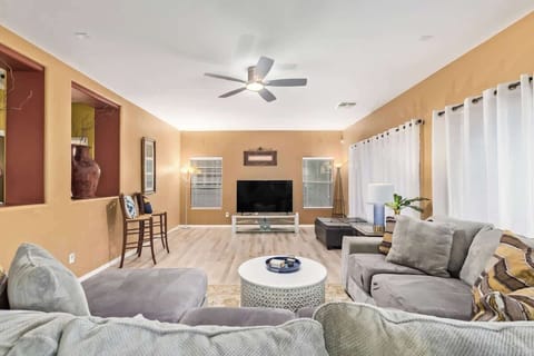 A second chill space to spread out, relax, or catch up with your crew.