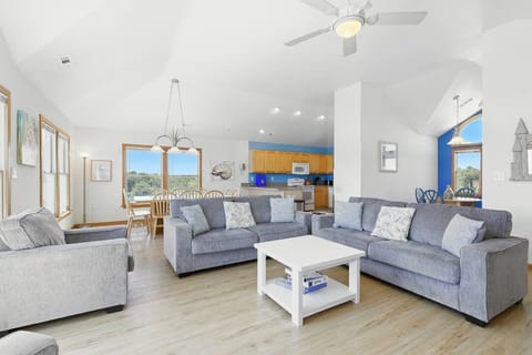 Top-Level Living Room with Deck Access