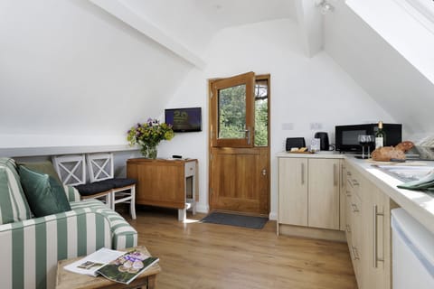 The open-plan living space