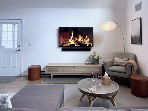 One of 2 main door entrances opens right into the main living space. 