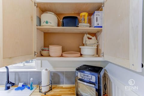 Dine in with ease — dishes, bowls, and serving essentials are ready for your use.