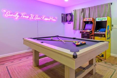 1 Get your game face on! From sinking shots on the pool table to dodging ghosts in Pac-Man, our entertainment hub is the ultimate playground for grown-ups (and kids!).