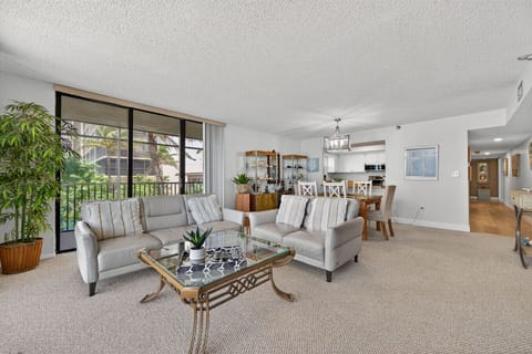 Spacious seating area perfect for gathering, chatting, or stretching out to relax.