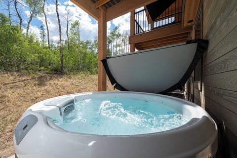 Soak in our private hot tub! (5-person capacity)