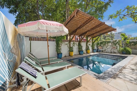 A glistening pool to enjoy on warm days and stunning mornings.

