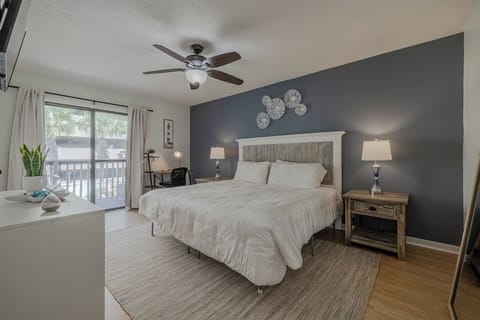 Spacious King suite with balcony and blackout curtains