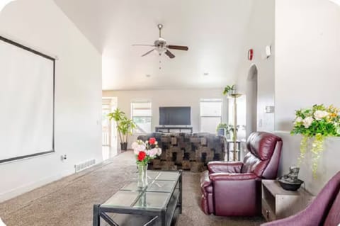 Living Area with projector