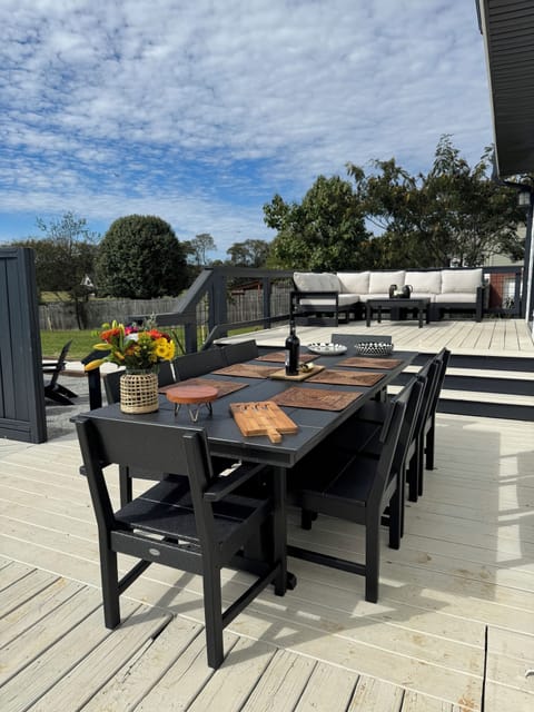 Patio deck dining and seating area 