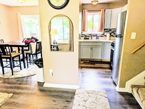 View of Kitchen from front Door