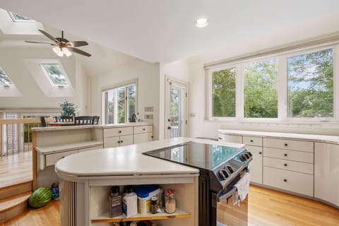 Plenty of counter space with modern appliances. 