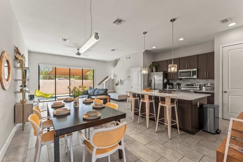 Dining and kitchen area